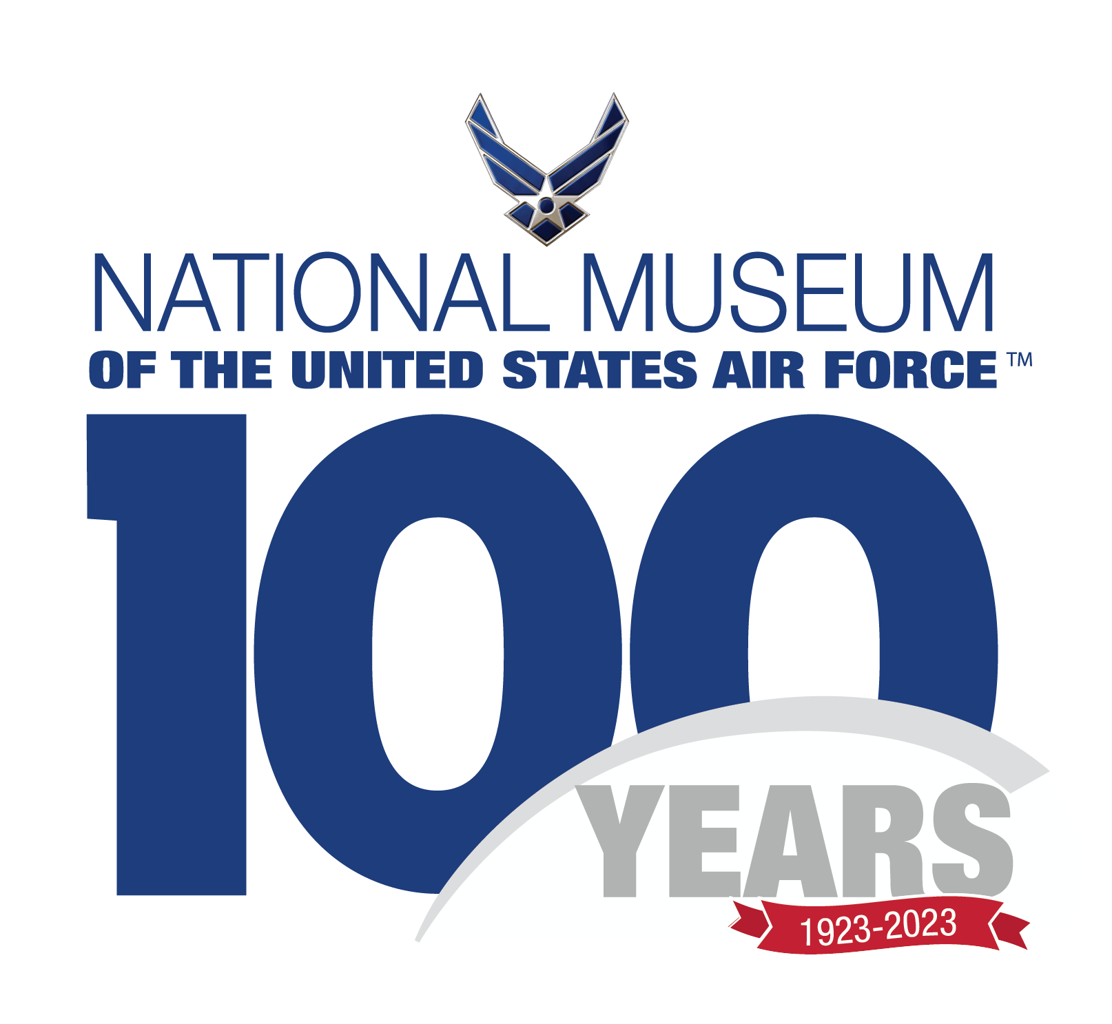 100th Anniversary Logo with the 100 in large letters and the museum logo