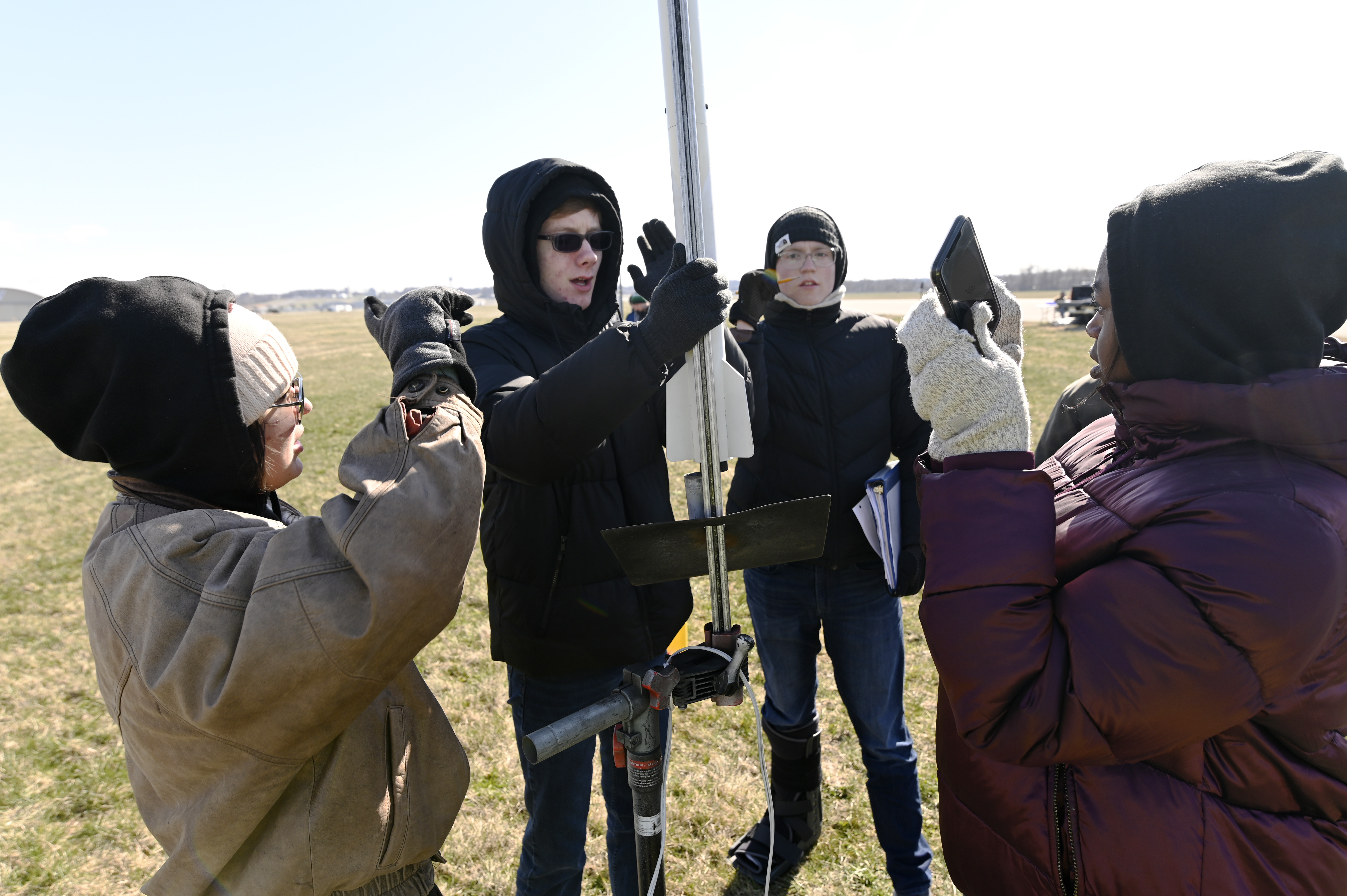 TARC Team members prepare to launch